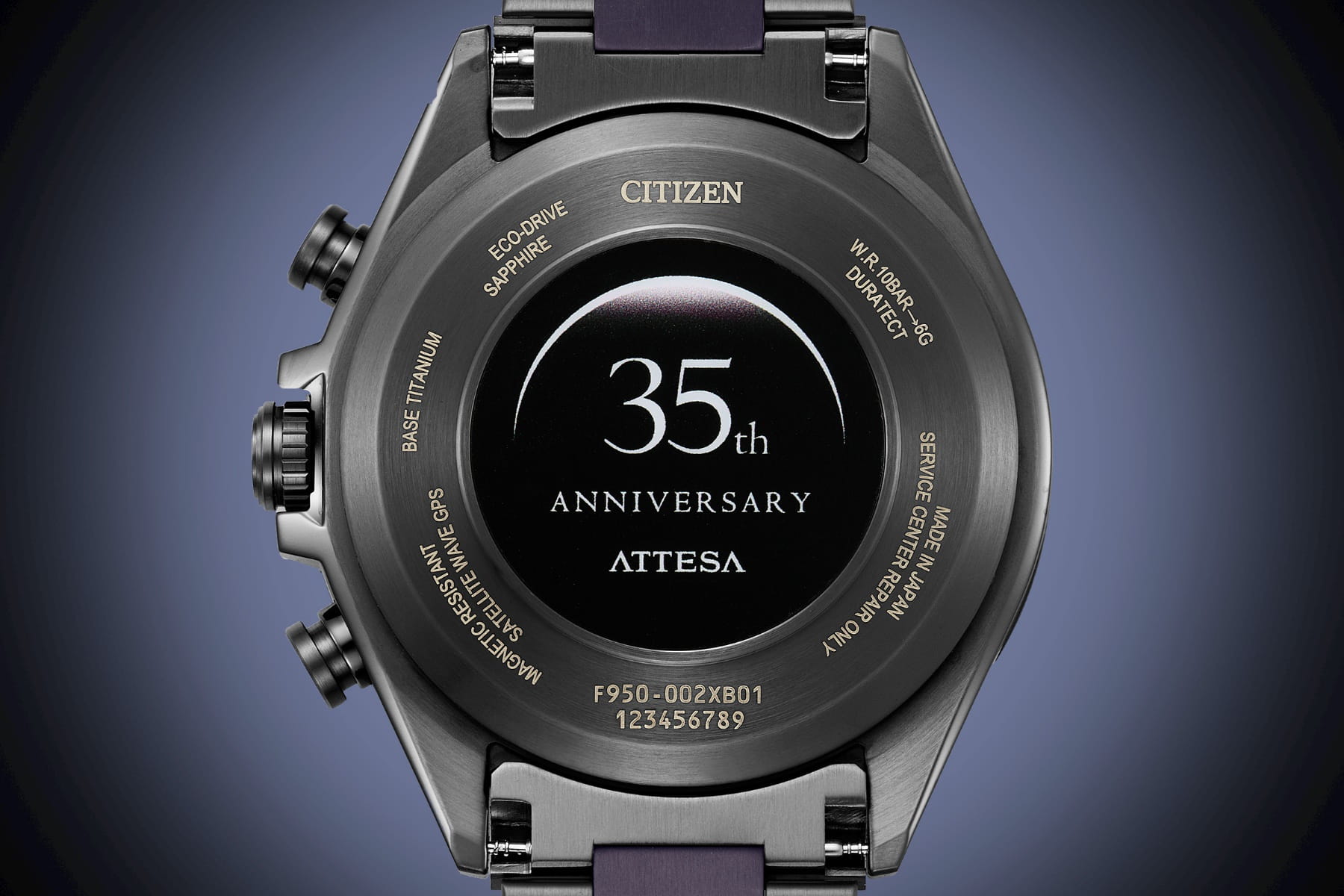 シチズン アテッサ エコ ドライブ ソーラー電波時計 アテッサ誕生35周年記念モデル Attesa Eco-Drive F950-002XB01 箱 保証書 チタン メンズ時計 ブラック 美品