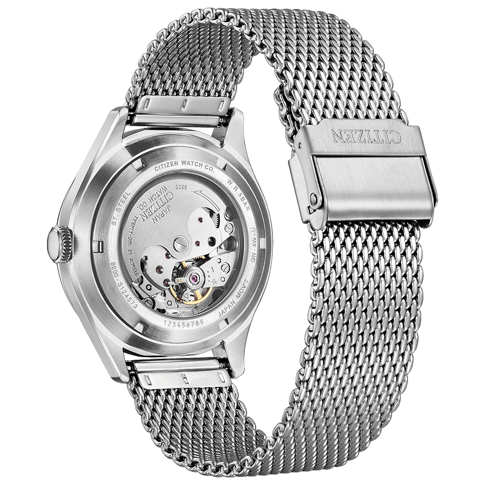 シチズン CITIZEN 腕時計 メンズ NH8390-89A シチズン コレクション レコードレーベル シーセブン RECORD LABEL 自動巻き（8200/手巻き付） ホワイトxシルバー アナログ表示