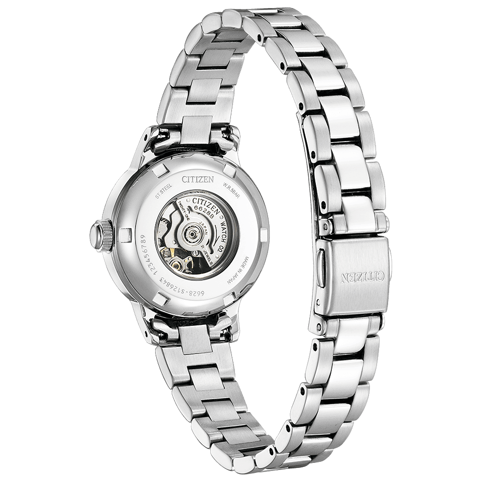シチズン CITIZEN 腕時計 レディース PR1030-57D コレクション メカニカル CITIZEN COLLECTION 自動巻き（6628/手巻き付） ホワイトシェルxシルバー アナログ表示