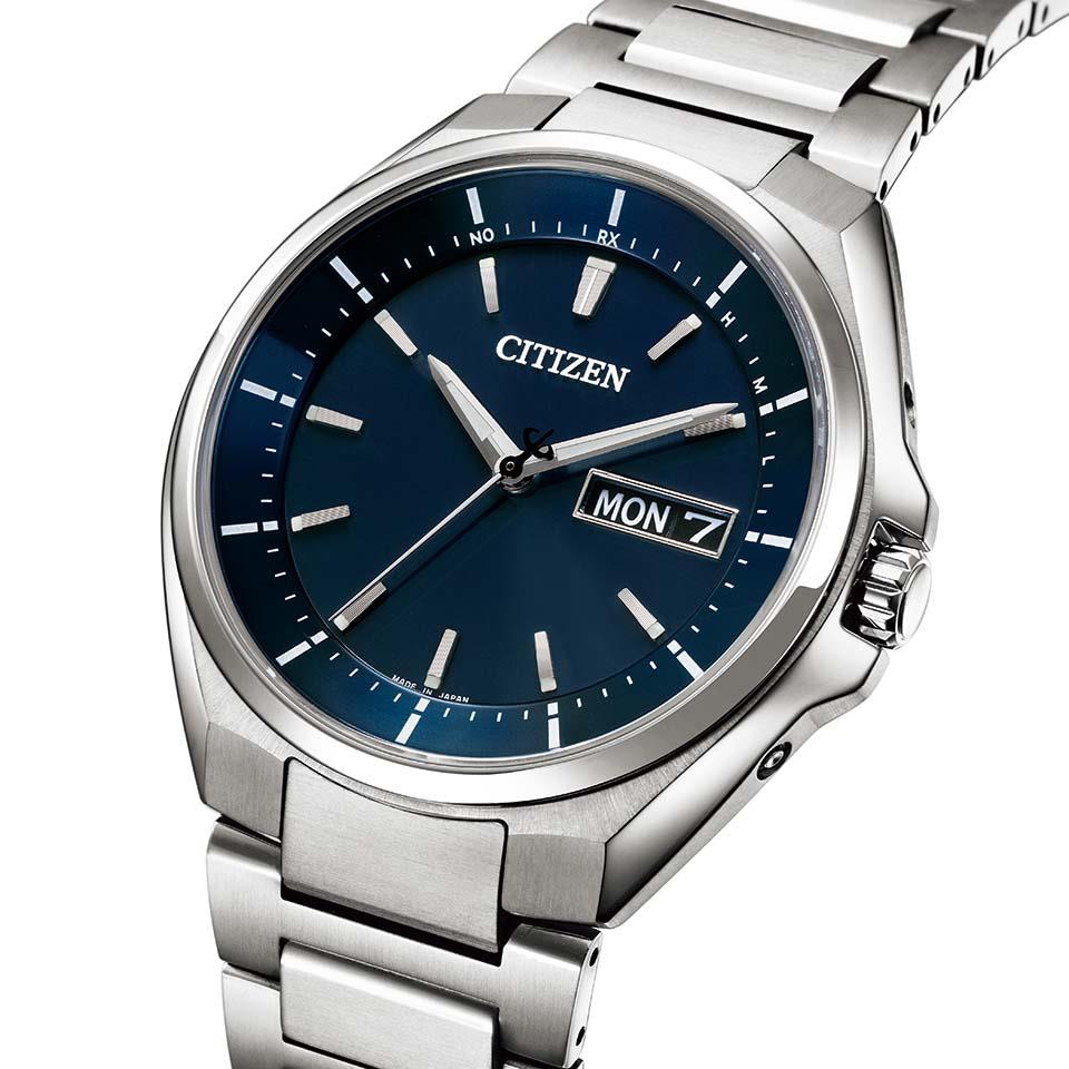 シチズン CITIZEN 腕時計 メンズ AT6050-54E アテッサ ATTESA エコ・ドライブ電波（H100） ブラックxシルバー アナログ表示
