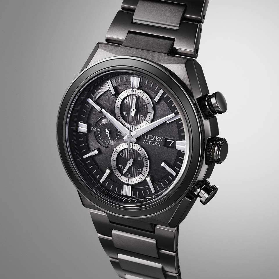 シチズン CITIZEN ATTESA 腕時計 メンズ CA0835-61H アテッサ アクトライン エコ・ドライブ チャコールグレーxブラック アナログ表示