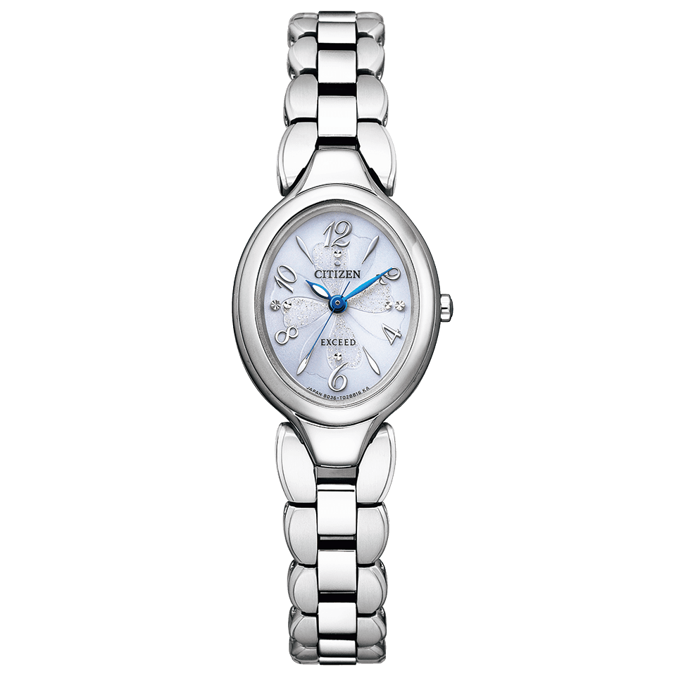 シチズン CITIZEN 腕時計 レディース EX2040-55A エクシード EXCEED エコ・ドライブ ホワイトxシルバー アナログ表示