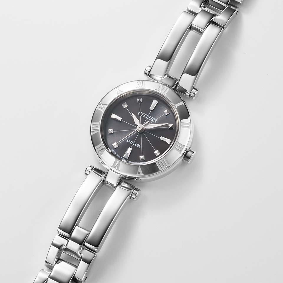 【新品】シチズン CITIZEN 腕時計 レディース NA15-1571C ウィッカ エコドライブ wicca ソーラー ブラックxシルバー アナログ表示 シチズン ウィッカ ソーラー ハーフバングル NA15-1571C レディース 3