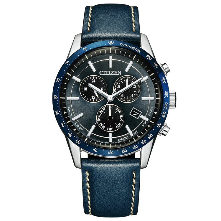 CITIZEN シチズン エコドライブ クロノグラフ 日本製 ソーラー 腕時計 BL5496-96L CITIZEN COLLECTION ブルー