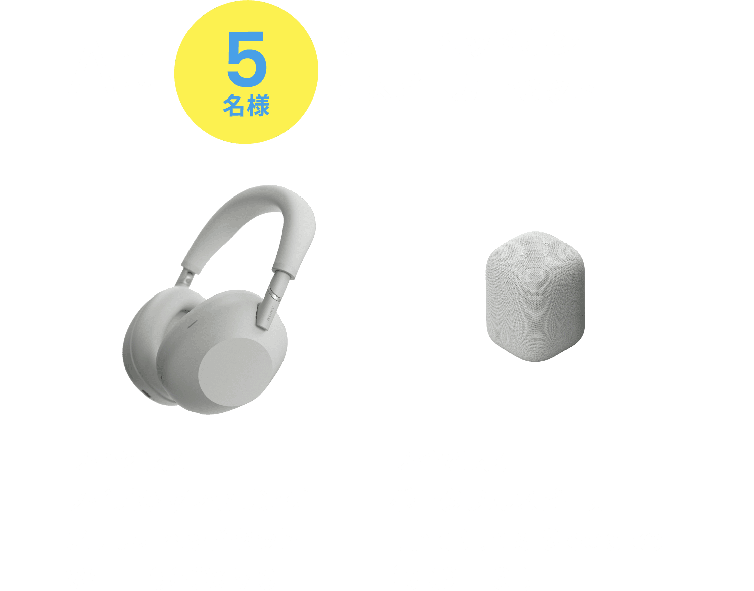 a賞 5名様 ソニーヘッドホン+スピーカーセット